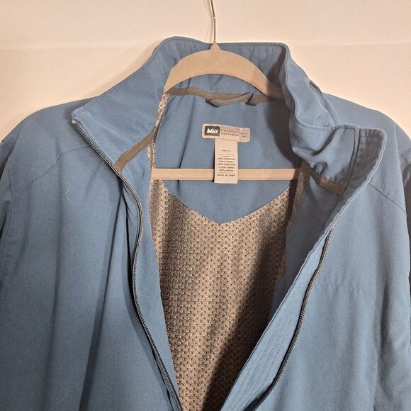 REI Mens Wind Breaker Jacket Hooded Blue Classic Preppy Large - Picture 3 of 15